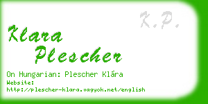 klara plescher business card